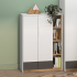 Nowoczesna Duża Komoda Ryflowana do Salonu Sypialni Loft Modern Biały Grafit Szary Dąb Castello TORINO 05