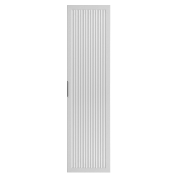 Nowoczesny Wiszący Elegancki Słupek Łazienkowy 136 cm Biały Ryflowany do Łazienki STYLE