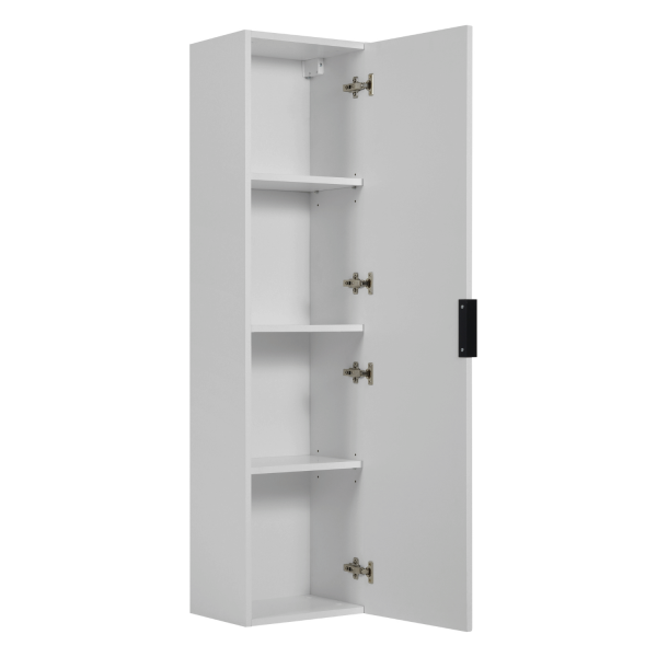 Nowoczesny Wiszący Elegancki Słupek Łazienkowy 136 cm Biały Ryflowany do Łazienki STYLE