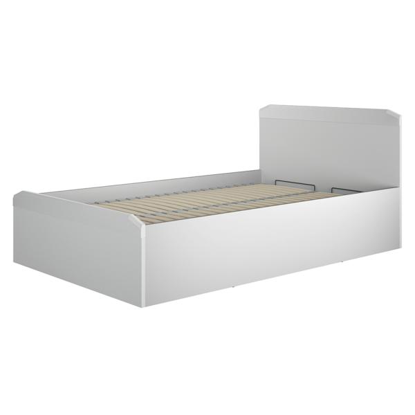 Nowoczesne Łóżko 120x200 do Sypialni Minimalistyczna Szary Srebny TERNI 14