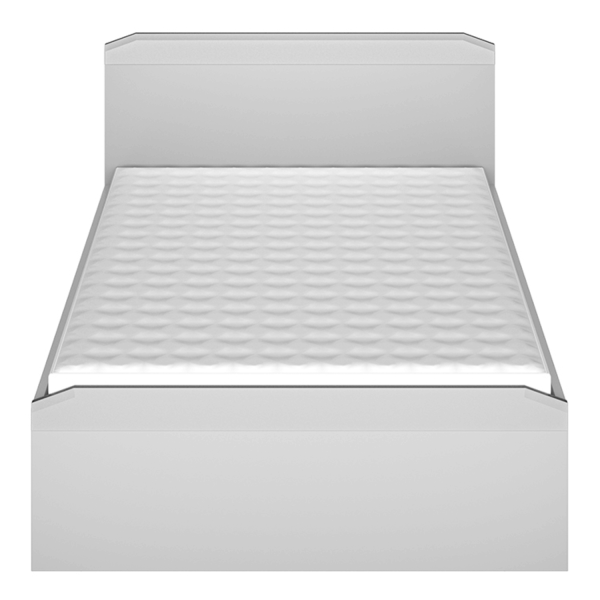 Nowoczesne Łóżko 120x200 do Sypialni Minimalistyczna Szary Srebny TERNI 14
