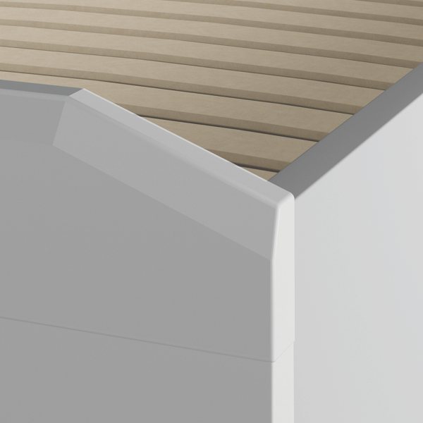 Nowoczesne Łóżko 120x200 do Sypialni Minimalistyczna Szary Srebny TERNI 14