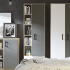 Nowoczesny Regał do Sypialni Pokoju Młodzieżowego Loft Biały Antracyt Dąb Artisan FINI 05