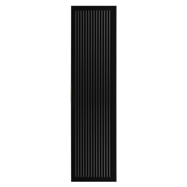 Nowoczesny Czarny Wiszący Elegancki Słupek Łazienkowy 136 cm Ryflowany do Łazienki STYLE