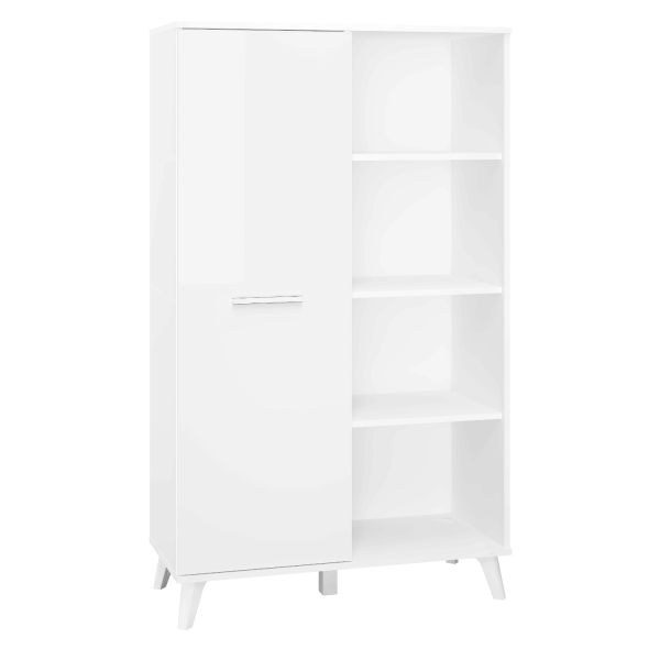 Nowoczesna Komoda z Regałem Otwartym do Salonu Sypialni Minimalistyczne Biały SECCO 1140901