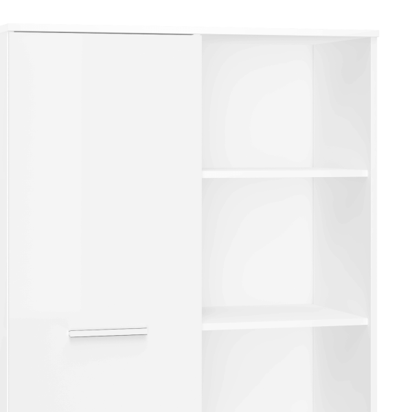 Nowoczesna Komoda z Regałem Otwartym do Salonu Sypialni Minimalistyczne Biały SECCO 1140901