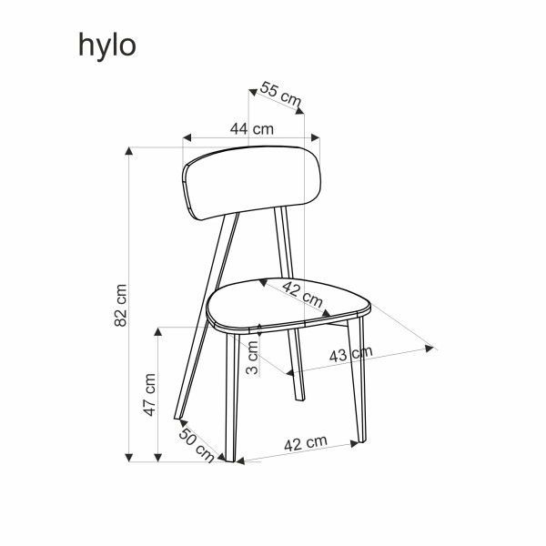 Hylo Krzesło Popiel / Tap: Serta 12 Halmar