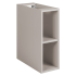 Ryflowana Szafka 120 cm Łazienkowa Wisząca z Blatem i Regałem pod Umywalkę Nowoczesna Orzech Kaszmirowa STYLE