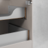 Szafka Wisząca Łazienkowa Nowoczesna Elegancka Zestaw pod Umywalkę 160 cm z Blatem i Regałami Beżowy Kaszmirowy Orzech MODERN