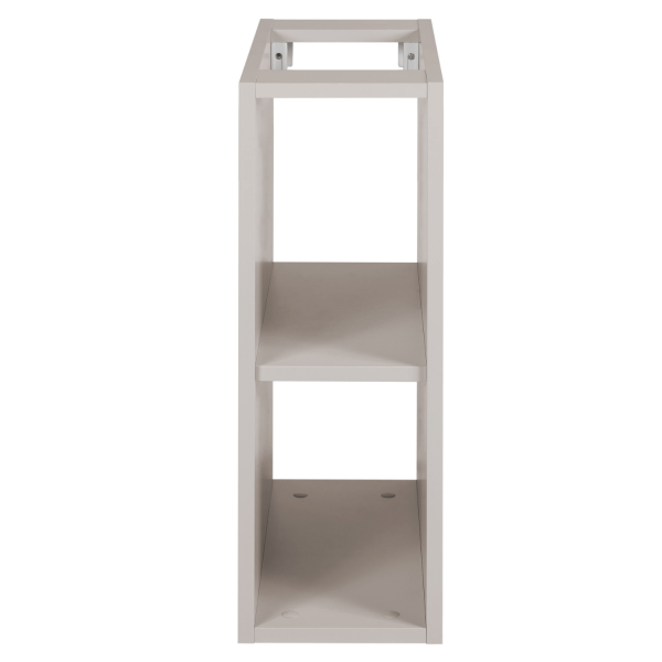 Szafka Wisząca Łazienkowa Nowoczesna Elegancka Zestaw pod Umywalkę 160 cm z Blatem i Regałami Beżowy Kaszmirowy Orzech MODERN