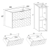 Szafka 100 cm z Regałem pod Umywalkę Beżowa TREND Wymiary