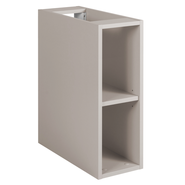 Elegancka Wisząca Szafka z Blatem i Regałem Kaszmirowa pod Umywalkę 100 cm Łazienkowa Beżowa Retro GUSTO
