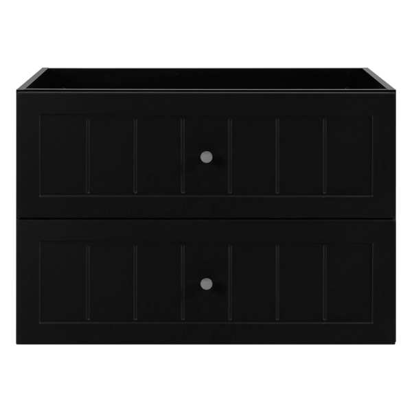 Szafka z Blatem 160 cm do Łazienki pod Umywalkę Czarna Wisząca Stylowa Vintage Retro GUSTO