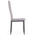 Krzesło Pikowane Loft Tapicerowane K292 Popielate Lewy Bok