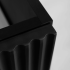 Wisząca Czarna Szafka Łazienkowa 60 cm z Blatem Ryflowana Pod Umywalkę Nowoczesna VENA