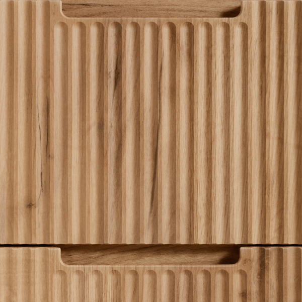 Nowoczesna Stylowa Szafka pod Umywalkę 100 cm do Łazienki z Blatem i Regałem Ryfle Złoty Dąb VENA