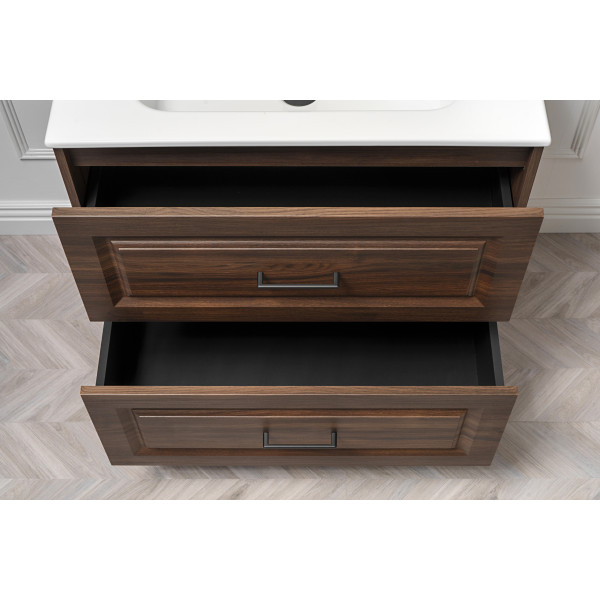 Zestaw Meblowy 100Cm Z Blatem I Umywalką Nablatową Lena