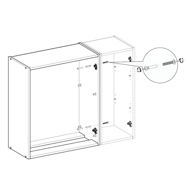 Górny Korpus Meblowy Szafki Kuchennej Szafka Wisząca do Kuchni z Ociekaczem 60 cm Biała VENTO GC-60/72