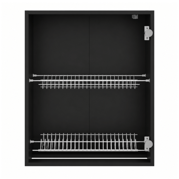 Górny Czarny Korpus Meblowy z Ociekaczem Nowoczesna Szafka Kuchenna Wisząca 60 cm VENTO GC-60/72