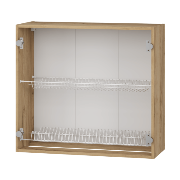 Korpus Kuchenny Meblowy 80 cm Szafka Górna Do Kuchni Wisząca Z Ociekaczem Dąb Craft VENTO GC-80/72