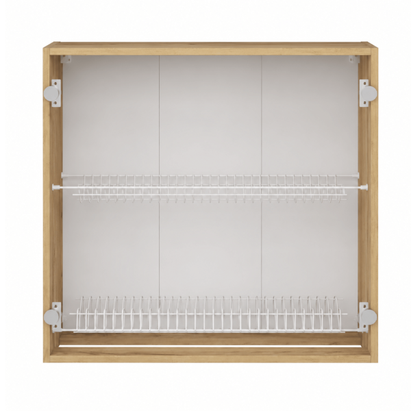 Korpus Kuchenny Meblowy 80 cm Szafka Górna Do Kuchni Wisząca Z Ociekaczem Dąb Craft VENTO GC-80/72