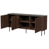 Nowoczesna Komoda do Salonu Mid Century Modern Loft Orzech Warmia Czarny Marmur SOLANO KM-1 Halmar