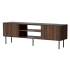 Nowoczesna Szafla RTV do Salonu Mid Century Modern Loft Orzech Warmia Czarny Marmur SOLANO RTV-1 Halmar