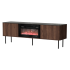 Nowoczesna Szafla RTV do Salonu Mid Century Modern Loft Orzech Warmia Czarny Marmur SOLANO RTV-1 Halmar