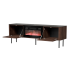 Nowoczesna Szafla RTV do Salonu Mid Century Modern Loft Orzech Warmia Czarny Marmur SOLANO RTV-1 Halmar