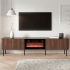 Nowoczesna Szafla RTV do Salonu Mid Century Modern Loft Orzech Warmia Czarny Marmur SOLANO RTV-2 Halmar