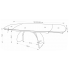 Nowoczesny Stół Rozkładany 180-260 cm do Salonu Skandynawski Jasny Trawertyn Nogi Czarny VITRUS Halmar
