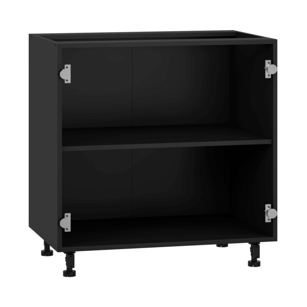 Czarna Szafka Kuchenna Stojąca Dolna Bez Frontu 80 cm Korpus Meblowy Kuchenny VENTO D-80/82