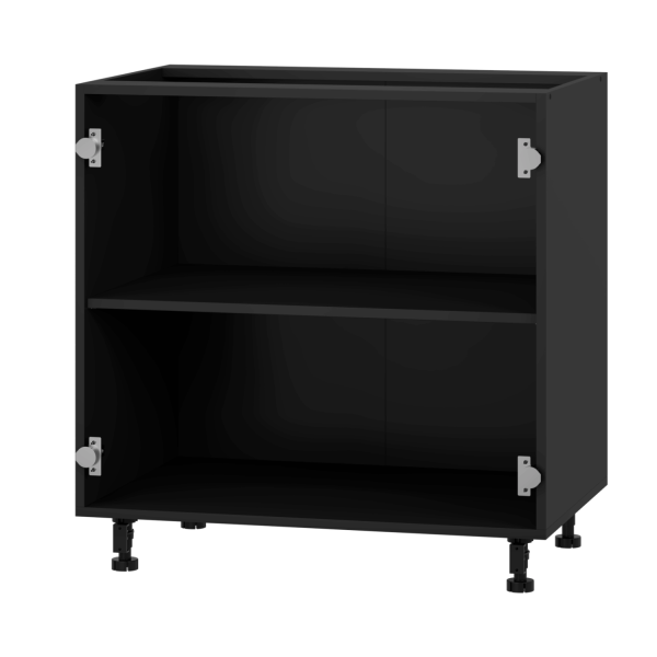 Czarna Szafka Kuchenna Stojąca Dolna Bez Frontu 80 cm Korpus Meblowy Kuchenny VENTO D-80/82