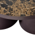 Nowoczesny Stolik Kawowy Ława do Salonu Mid Century Modern Brązowy Marmur Brązowy CORDINA Halmar