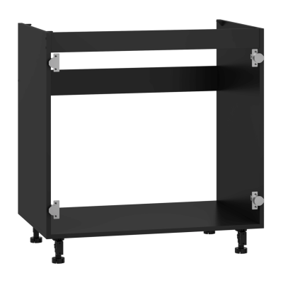 Szafka Pod Zlewozmywak Stojąca Szafka Kuchenna Bez Frontu 80 cm Czarny Korpus Do Kuchni VENTO DK-80/82