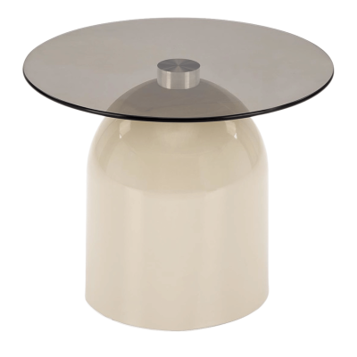 Nowoczesny Stolik Kawowy Dekoracyjny do Salonu Glamour Mid Century Modern Dymione Szkło Kaszmir STARK S Halmar