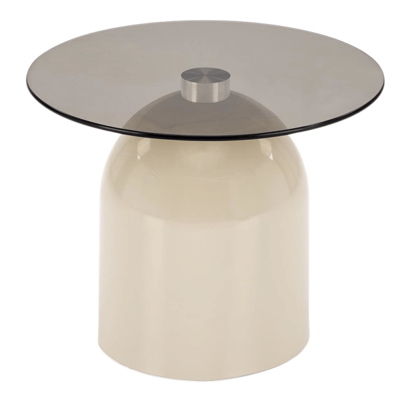 Nowoczesny Stolik Kawowy Dekoracyjny do Salonu Glamour Mid Century Modern Dymione Szkło Kaszmir STARK S Halmar