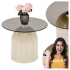 Nowoczesny Stolik Kawowy Dekoracyjny do Salonu Glamour Mid Century Modern Dymione Szkło Kaszmir STARK S Halmar