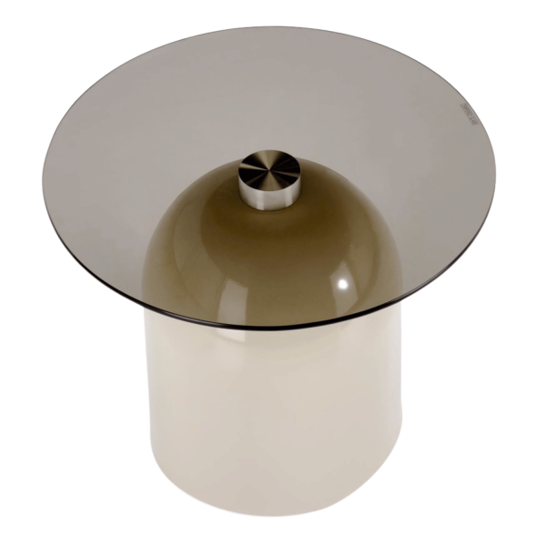 Nowoczesny Stolik Kawowy Dekoracyjny do Salonu Glamour Mid Century Modern Dymione Szkło Kaszmir STARK S Halmar