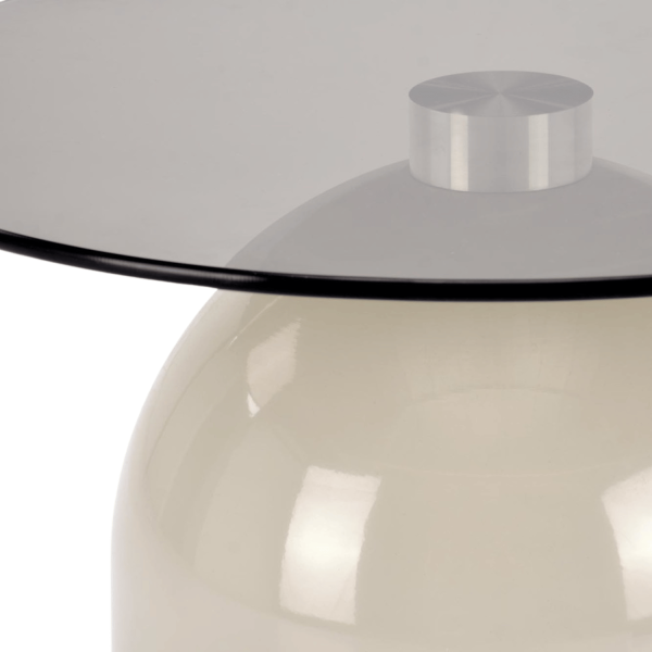 Nowoczesny Stolik Kawowy Dekoracyjny do Salonu Glamour Mid Century Modern Dymione Szkło Kaszmir STARK S Halmar