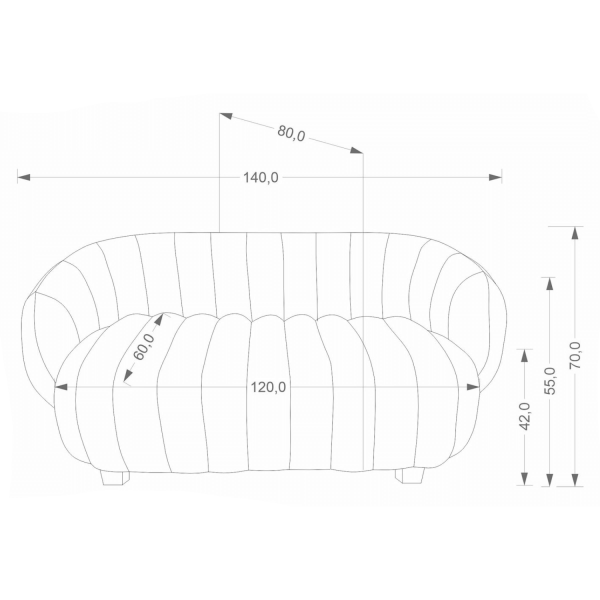 Nowoczesna Sofa Fotel Wypoczynkowy do Salonu Pokoju Loft Skandynawski Ciemny Beżowy FRASER XL Halmar