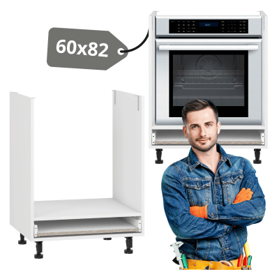 Szafka Kuchenna Dolna Stojąca Pod Zabudowę Piekarnika 60 cm Korpus Szafki Kuchennej Biały VENTO DP-60/82