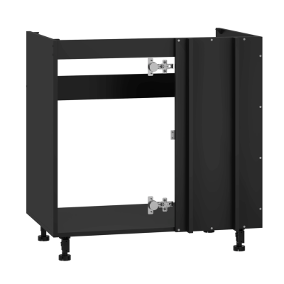 Czarny Korpus Meblowy Kuchenny 100 cm Szafka Zlewozmywakowa Narożna Bez Frontu VENTO DKN-100/82