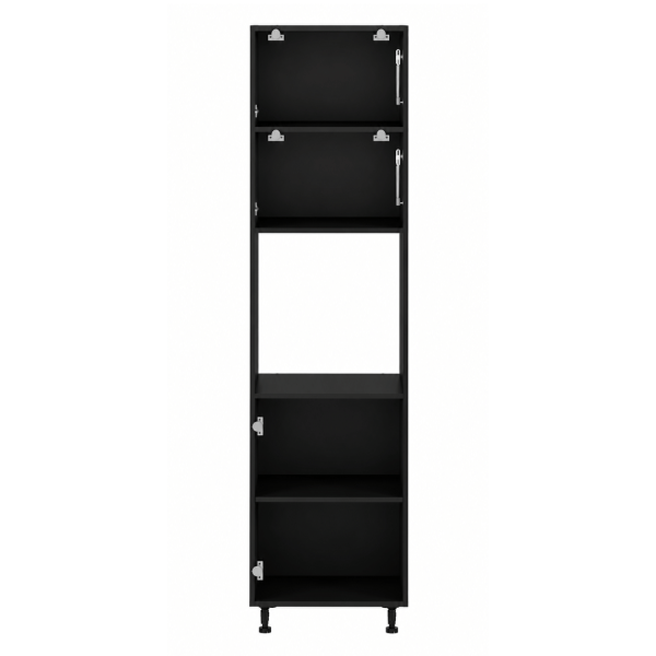 Korpus Meblowy Szafka Kuchenna Bez Frontu Słupek Kuchenny Stojący 214 cm Czarny VENTO DP-60/214