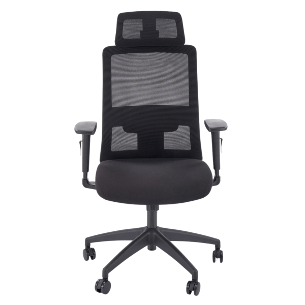 Ergonomiczny Fotel z Funkcją MULTIBLOCK Gabinetowy do Biura Komputera Czarny Siatka SWIFT Halmar