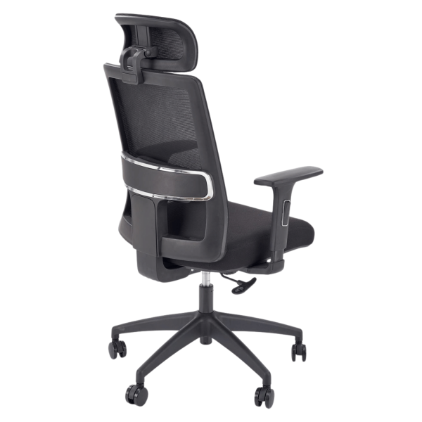 Ergonomiczny Fotel z Funkcją MULTIBLOCK Gabinetowy do Biura Komputera Czarny Siatka SWIFT Halmar
