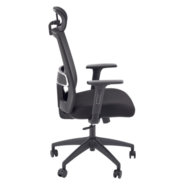 Ergonomiczny Fotel z Funkcją MULTIBLOCK Gabinetowy do Biura Komputera Czarny Siatka SWIFT Halmar