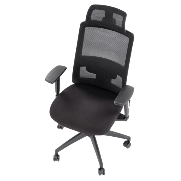 Ergonomiczny Fotel z Funkcją MULTIBLOCK Gabinetowy do Biura Komputera Czarny Siatka SWIFT Halmar