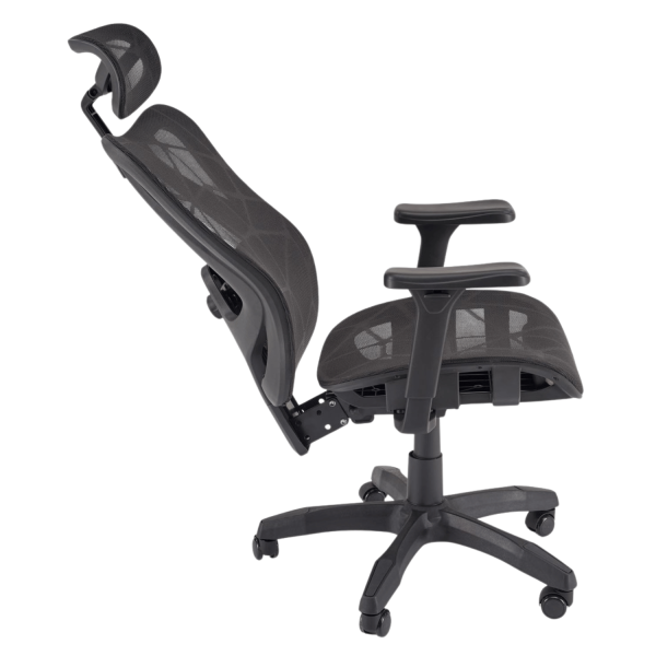 Ergonomiczny Fotel Gabinetowy Funkcja MULTIBLOCK do Biura Komputera Modern Czarny Siatka XERON Halmar