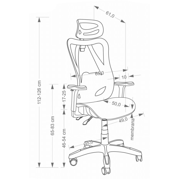Ergonomiczny Fotel Gabinetowy Funkcja MULTIBLOCK do Biura Komputera Modern Czarny Siatka XERON Halmar